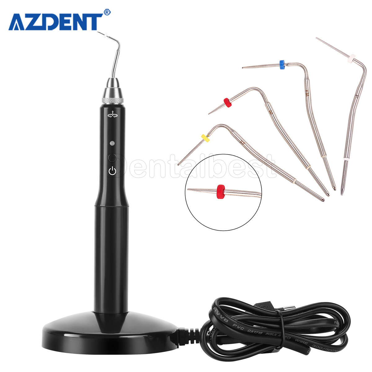 AZDENT Dental Cordless Wireless Gutta Percha Obturation System Endo/Needles Tips