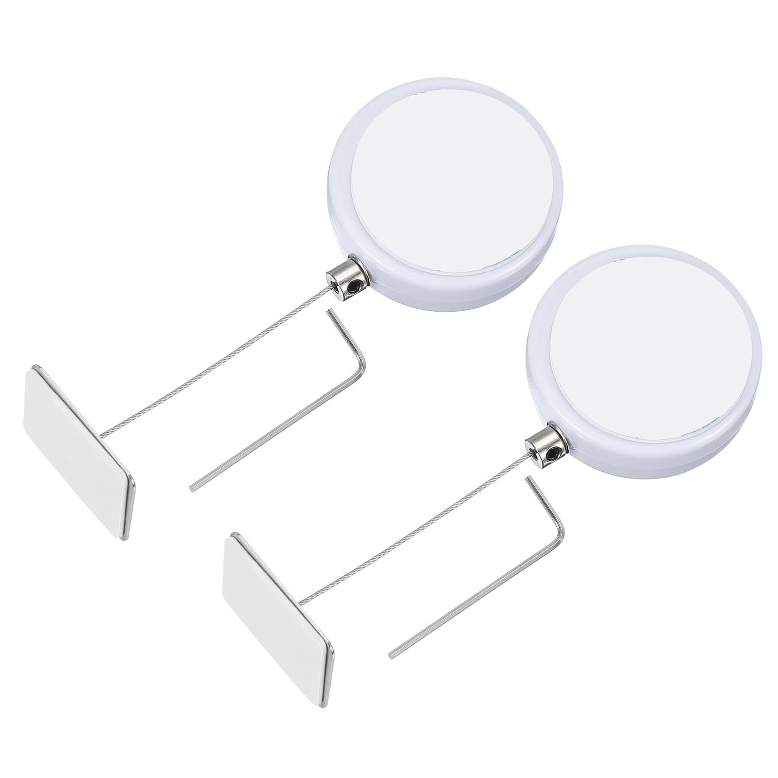 3.3 Ft Retractable Remote Control Tether 2 Pcs Round Security Cable Lanyard L...