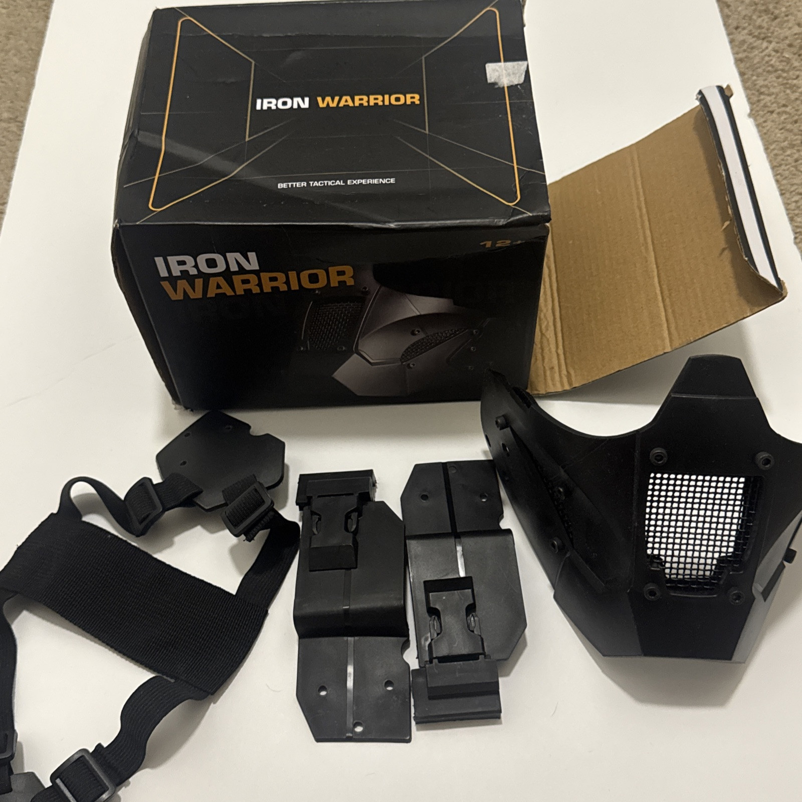 Iron Warrior Airsoft Mask Better Tactical Experience Open Box Black Mask