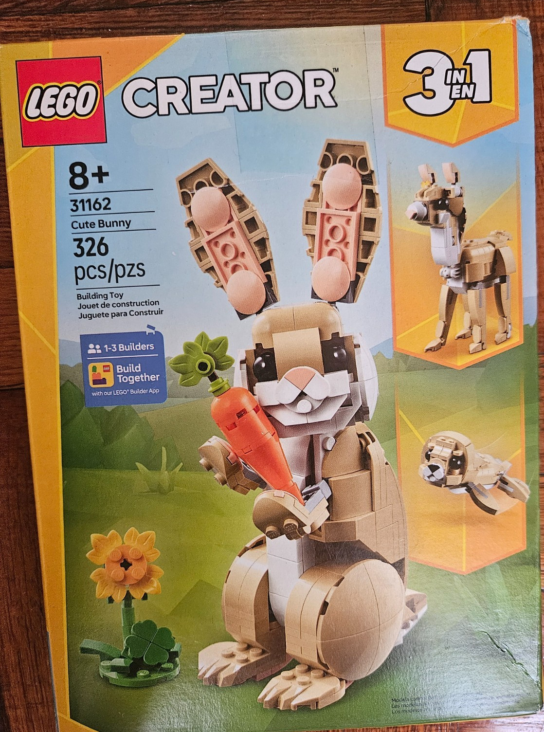 LEGO Creator 3in1 Cute Bunny Toy 31162 - Build Bunny Seal Llama New!