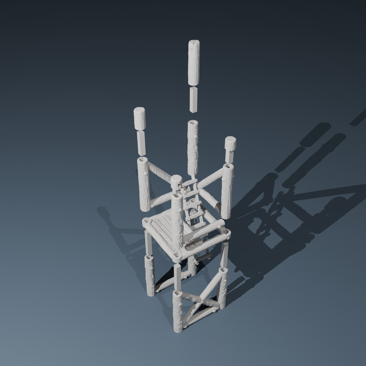 Romanesque Scaffolding set 1 | Wargame Terrain | Multi-Piece | FDM printed