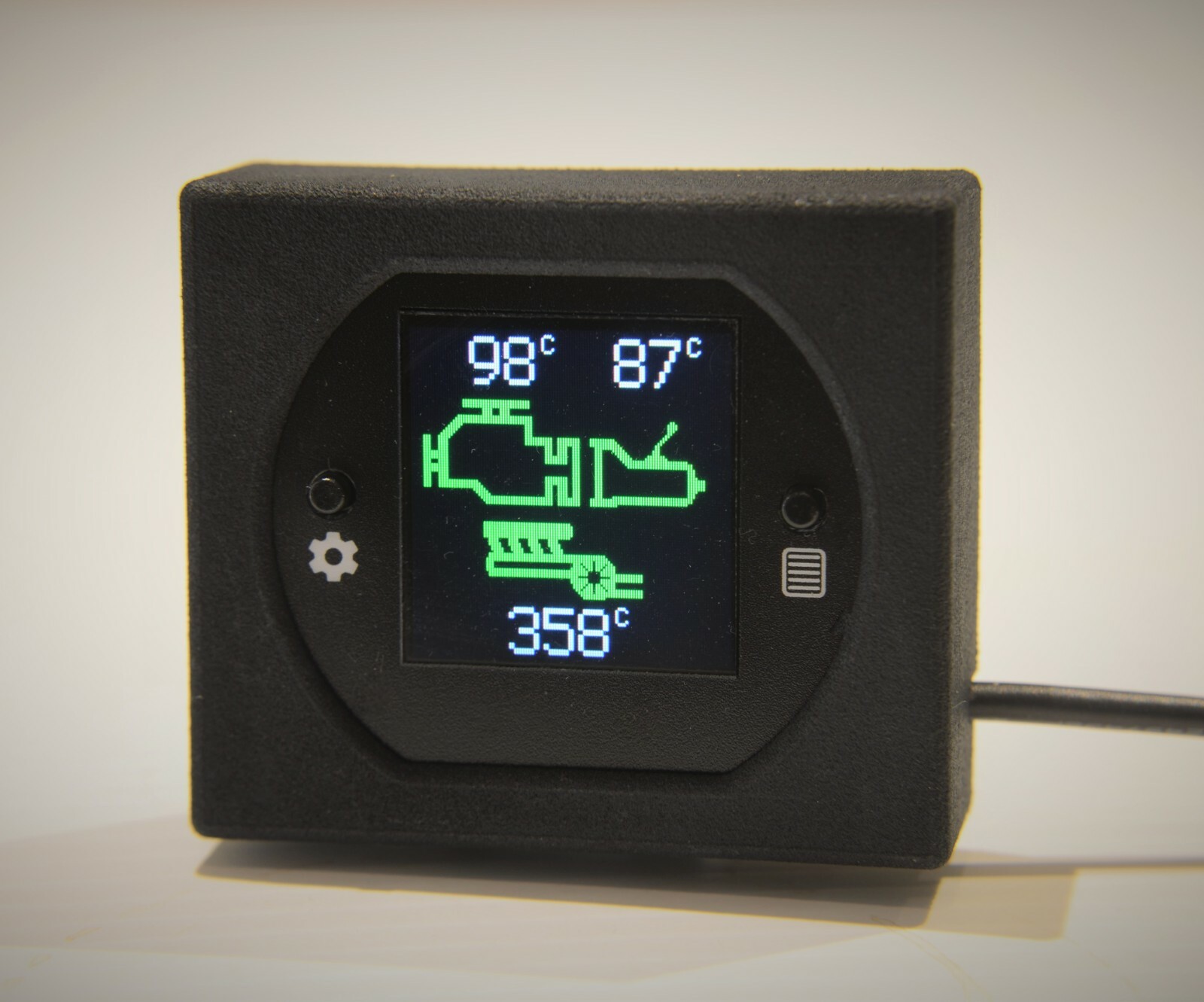 Digital Engine, Gearbox & EGT temp dash gauge visual/audible overheating alarm
