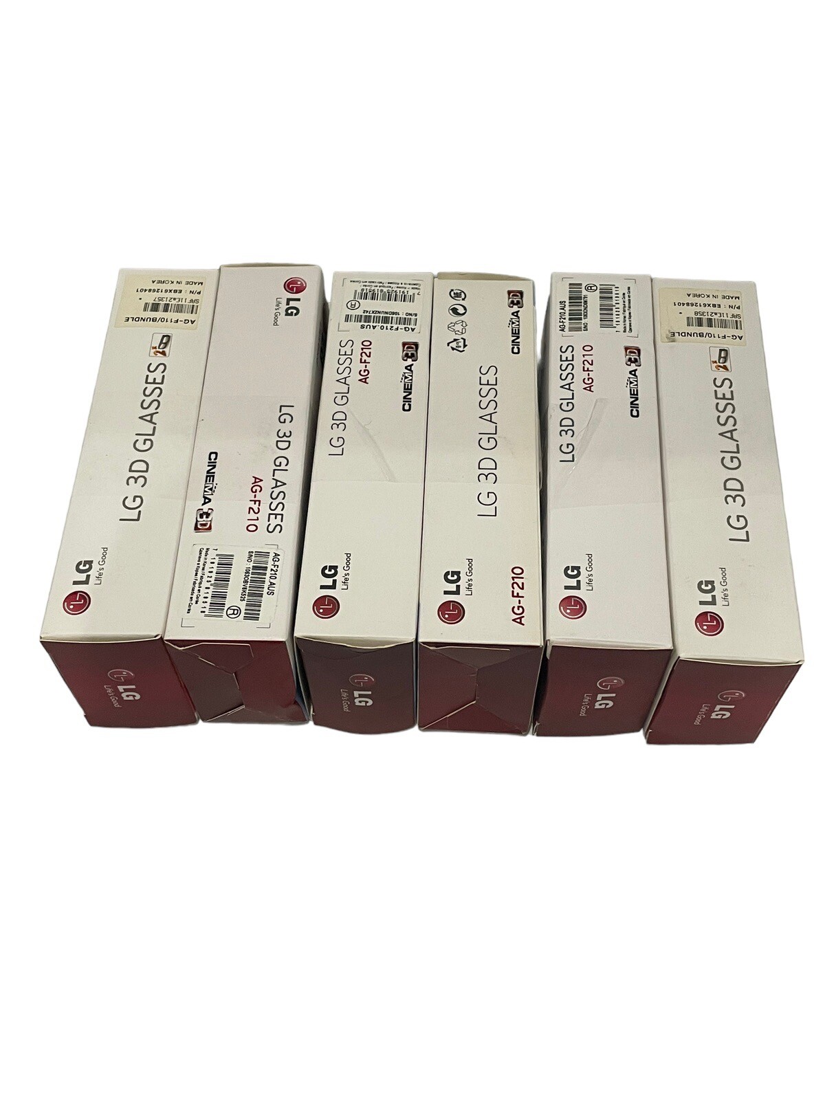 Cinema LG 3D Glasses AG-F210- 6 Packs/ 12 Pairs Of Glasses/ 4 Carrying Case Bags