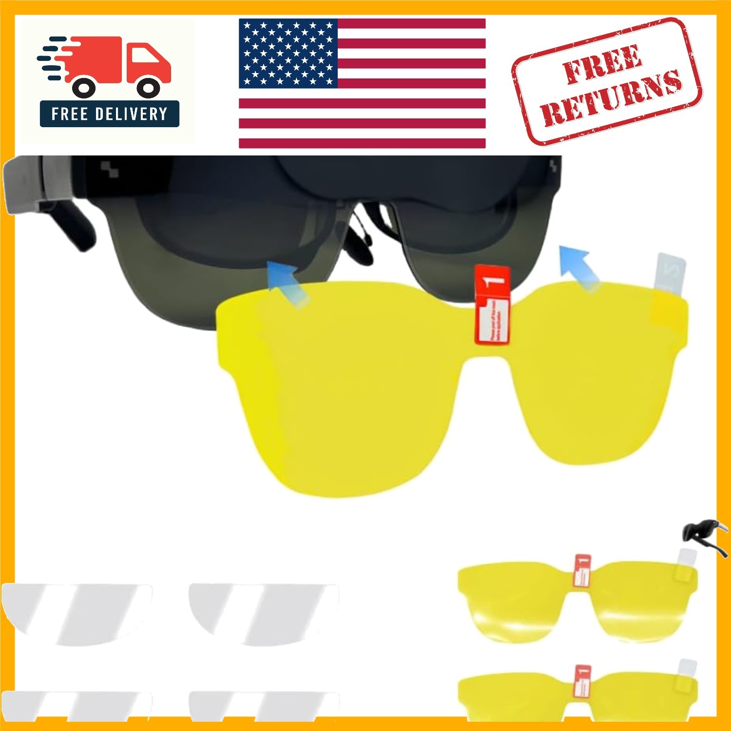 Essential 2 Pack Lens Protector for RayNeo Air Models - Includes Cleaning Kit
