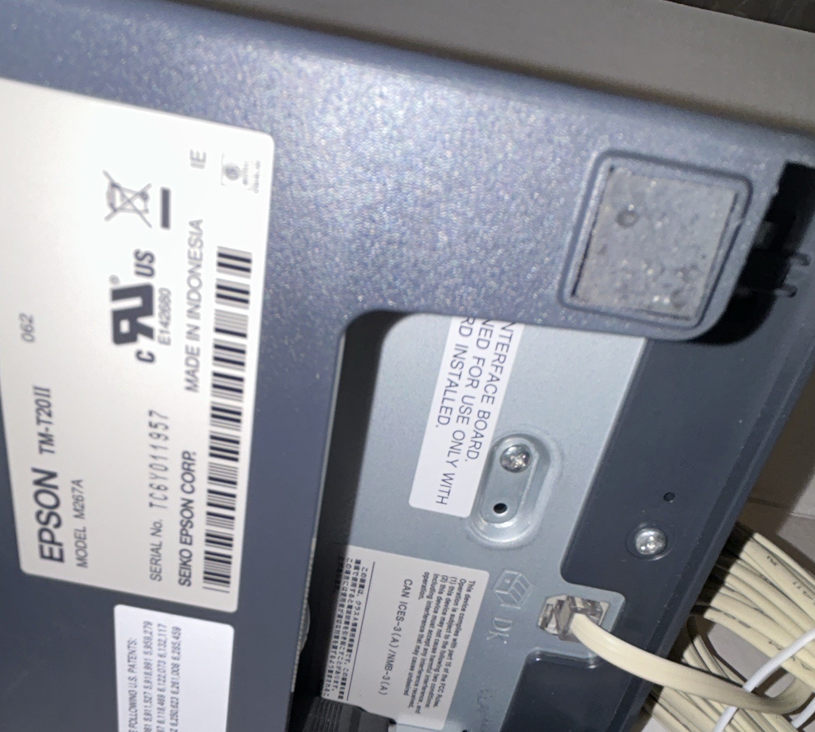 Epson TM-T20II Model M267D Thermal Receipt Printer
