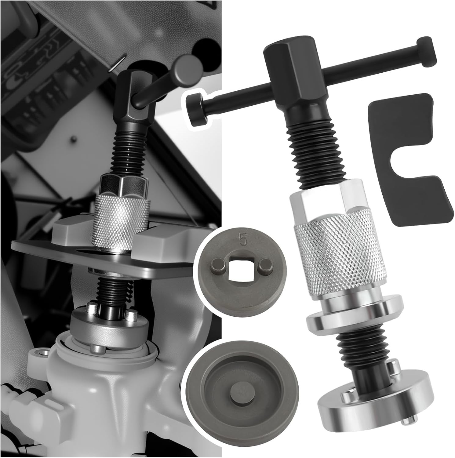 Brake Caliper Compression Tool, 5PCS Heavy Duty Piston Compressor