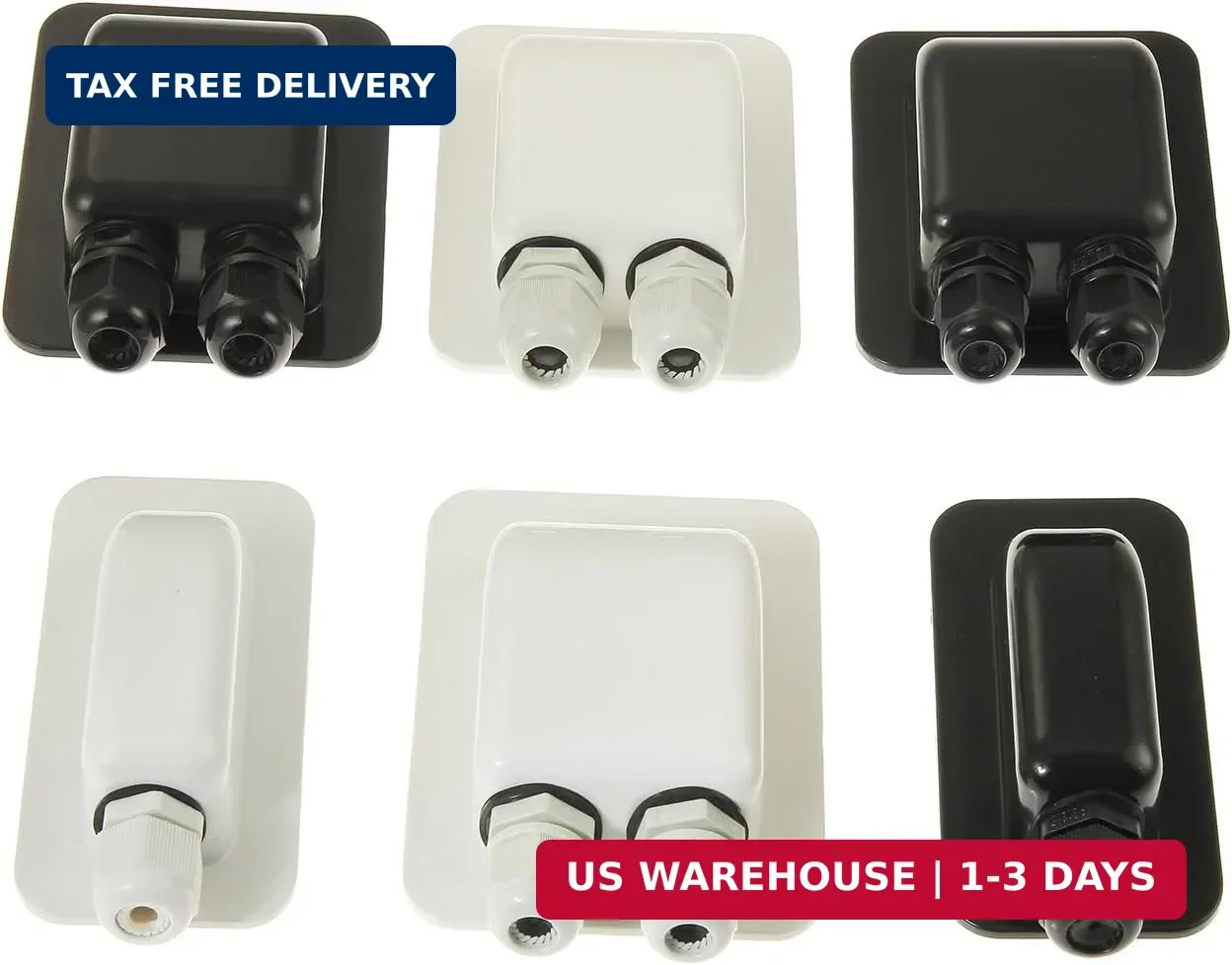 Weatherproof ABS Solar Double Cable Entry Gland,Curved Cable Connector for All C
