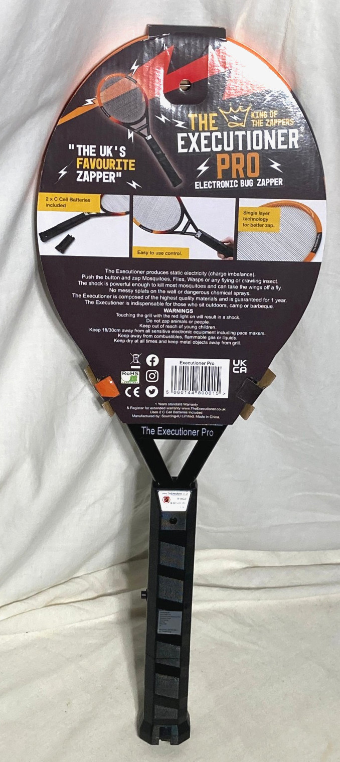 the Executioner PRO Electronic Fly Mosquito Bug Zapper Swatter Racket