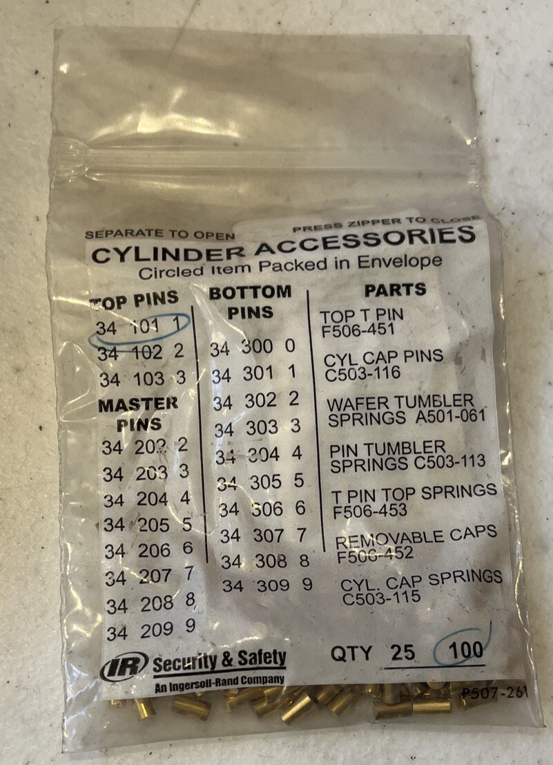[100 Pins]Ingersoll-Rand Lock Top Pins #34-101
