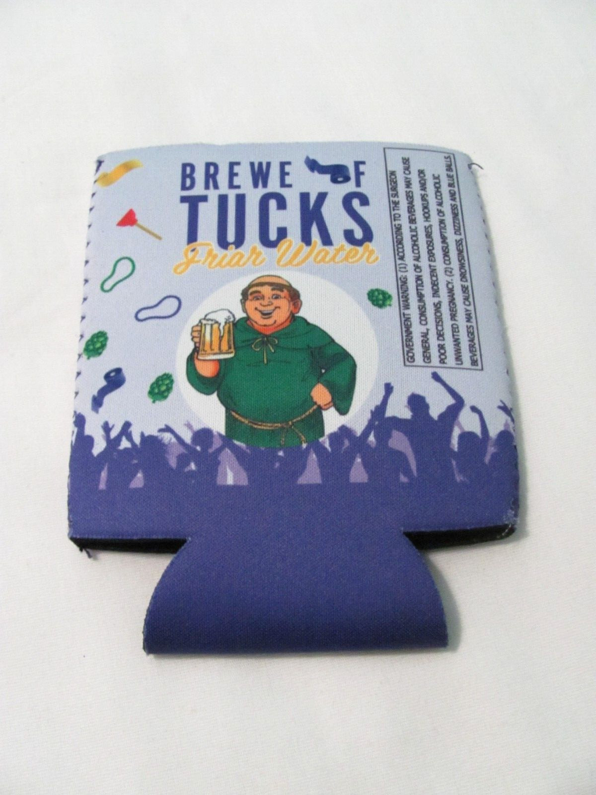 KREWE OF TUCKS "BREWE OF TUCKS FRIAR WATER" LIGHT PURPLE KOOZIE