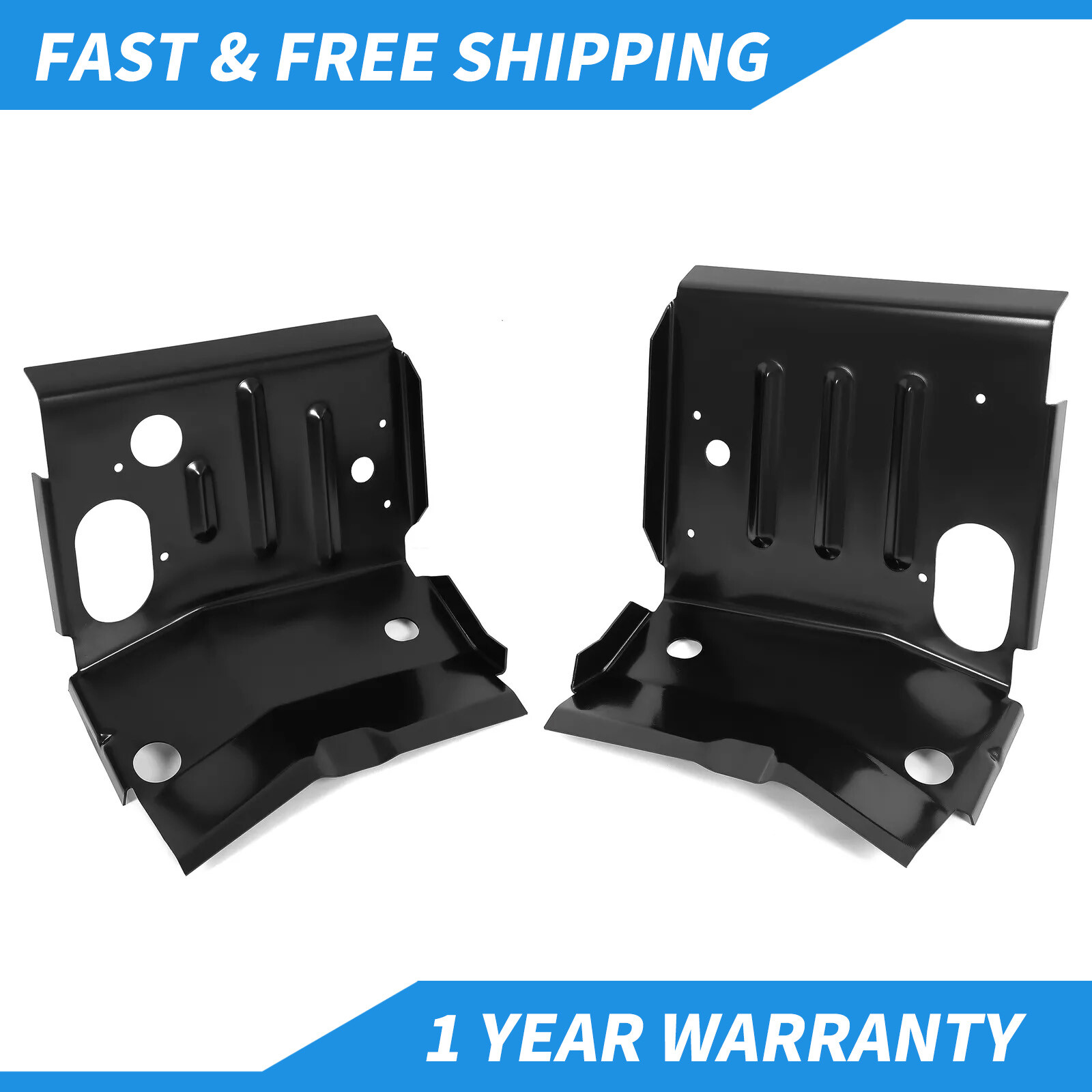 2PCS Floor Pan Support Mounts Steel For Ford F150 F250 F350 Bronco 1980-1998