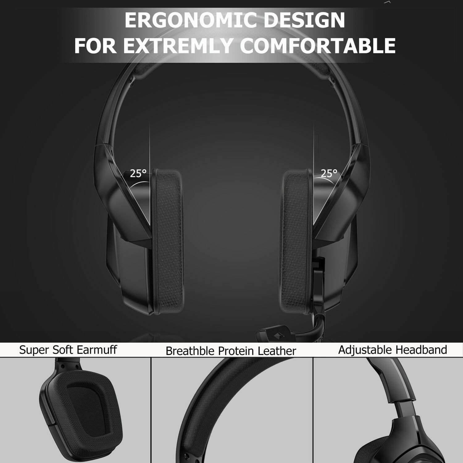 Gaming Headset Headphones with Noise Cancelling Mic Surround Sound Over-Ear RGB
