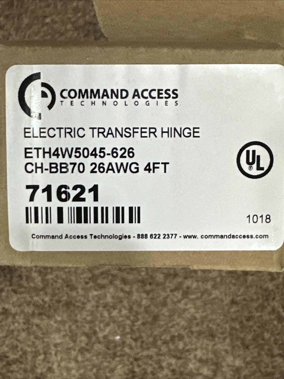 NEW Command Access Electric Transfer Hinge ETH4W5045-626 | 71621