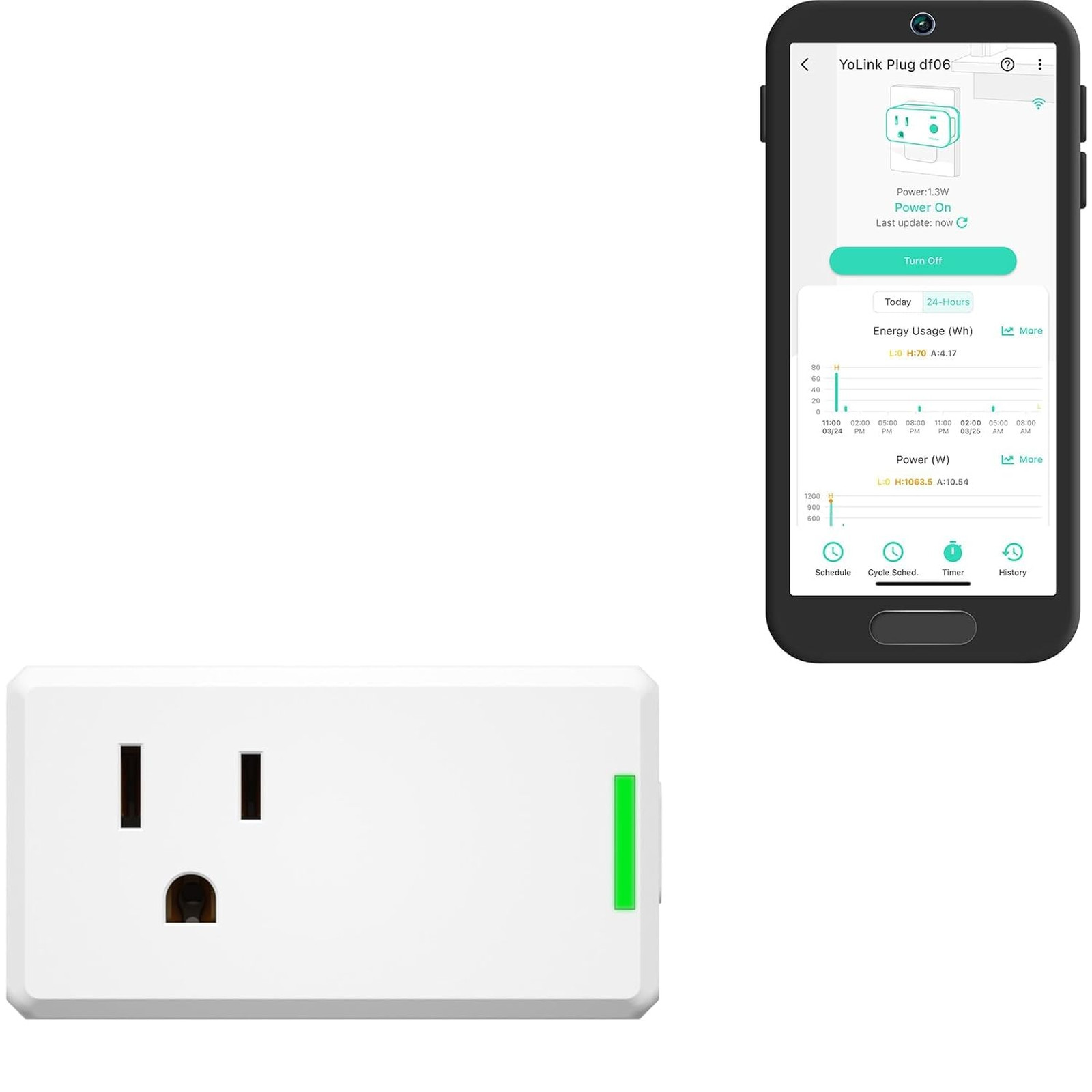 Smart Energy Plug 15A LoRa Range High Power Devices Cycle Schedule Real-Time