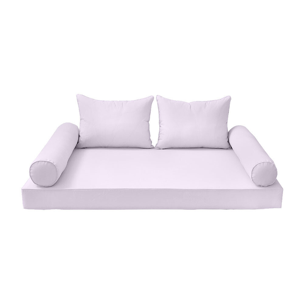 S4 5PC Pipe Daybed Mattress Cushion Bolster Pillow Complete Set-Twin Size AD107
