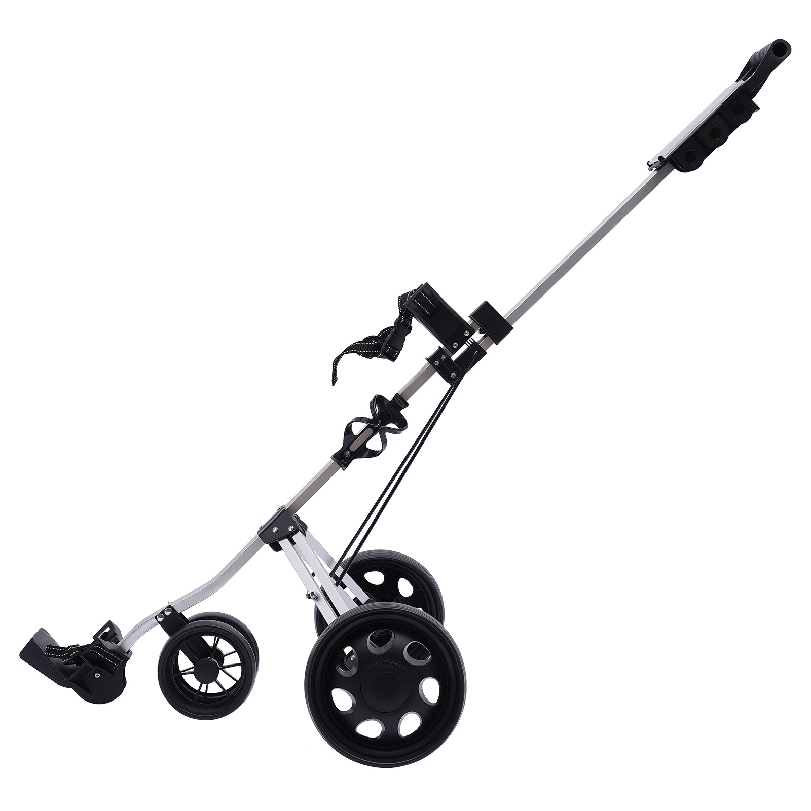 3 Wheel Golf Push Cart Lightweight Push Pull Golf Cart Trolley Sturdy Foldable