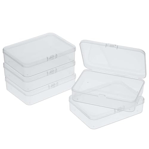 5 Pcs Mini Plastic Storage Containers Box with Lid, Small Storage Containers