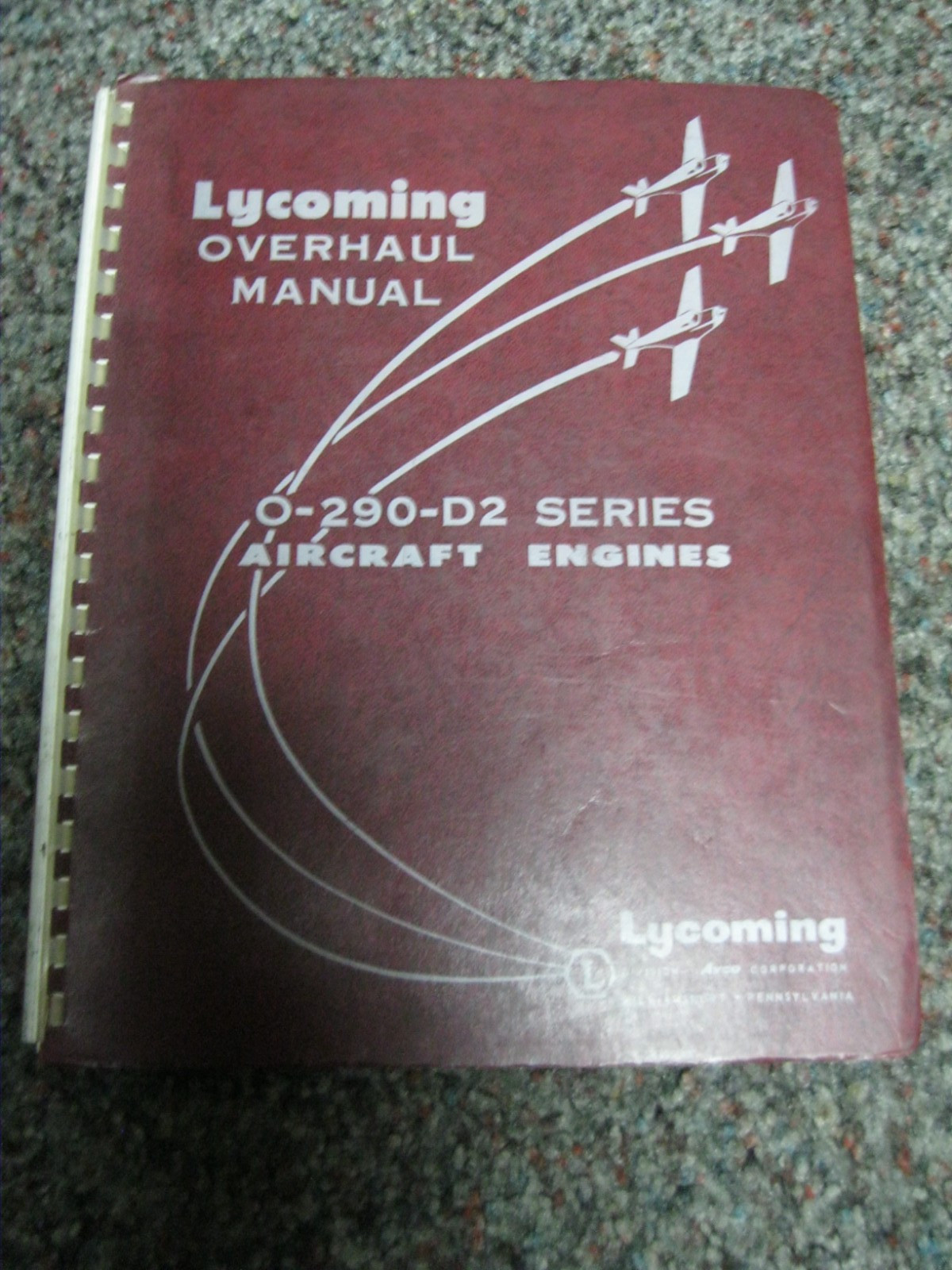 Lycoming O-290-D2 Engine Overhaul Manual 1962 Original 60298-1 3rd edition
