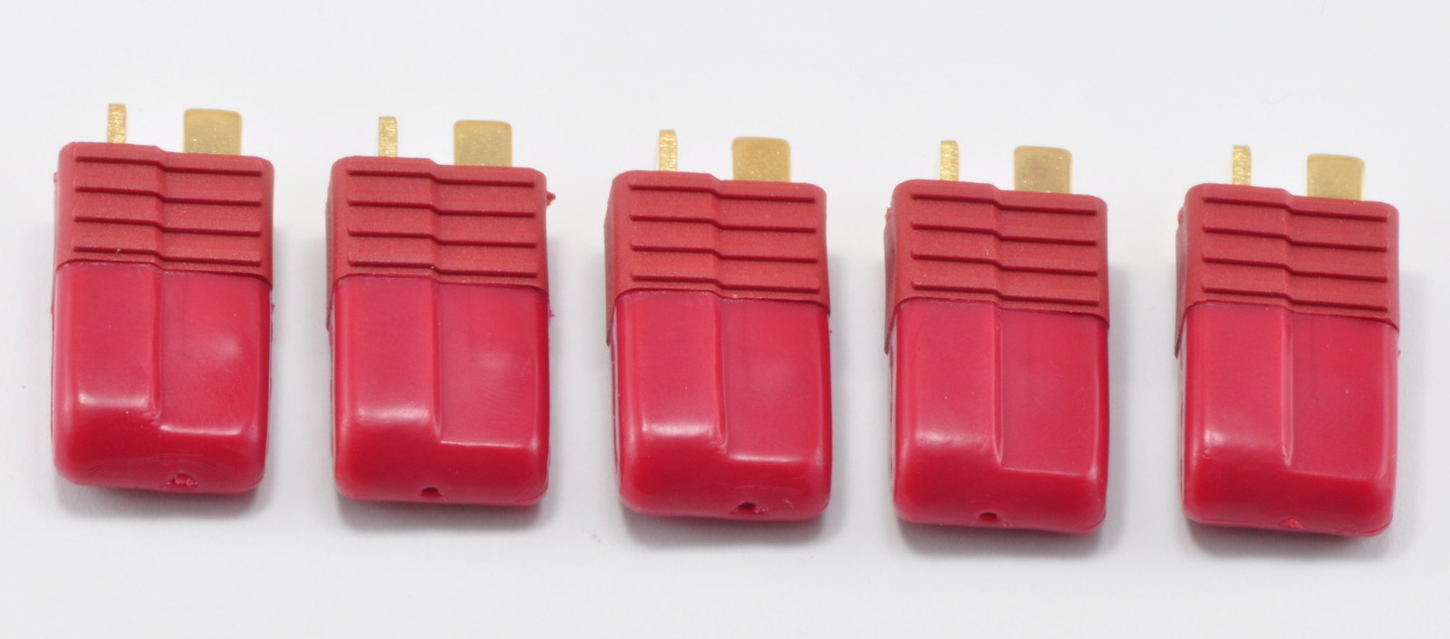 Combo Pack: 5 Pair Male T-Plug Connectors & Rubber Caps