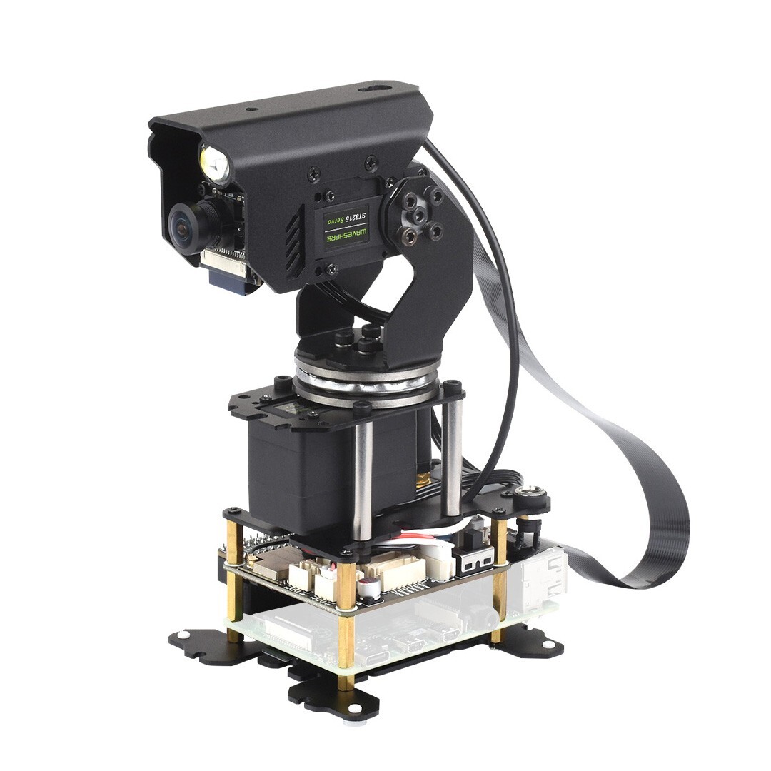 Waveshare 360° Omnidirectional High-Torque 2-Axis Expandable Pan-Tilt Camera