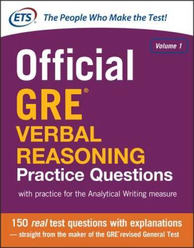 Official GRE Verbal Reasoning Practice Questions (Test Prep) - Paperback - GOOD