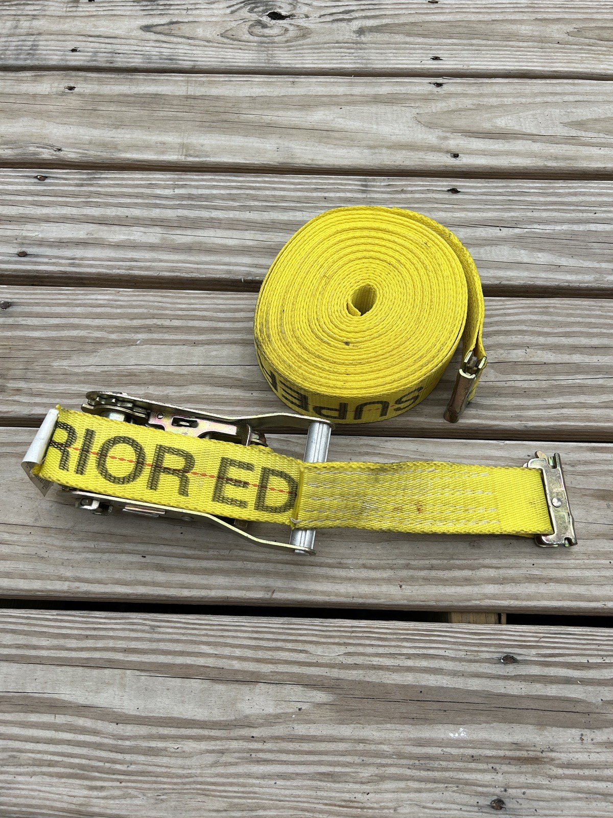 Heavy Duty Superior Edge E-Track Ratchet Strap- 2”x Approximately 40’