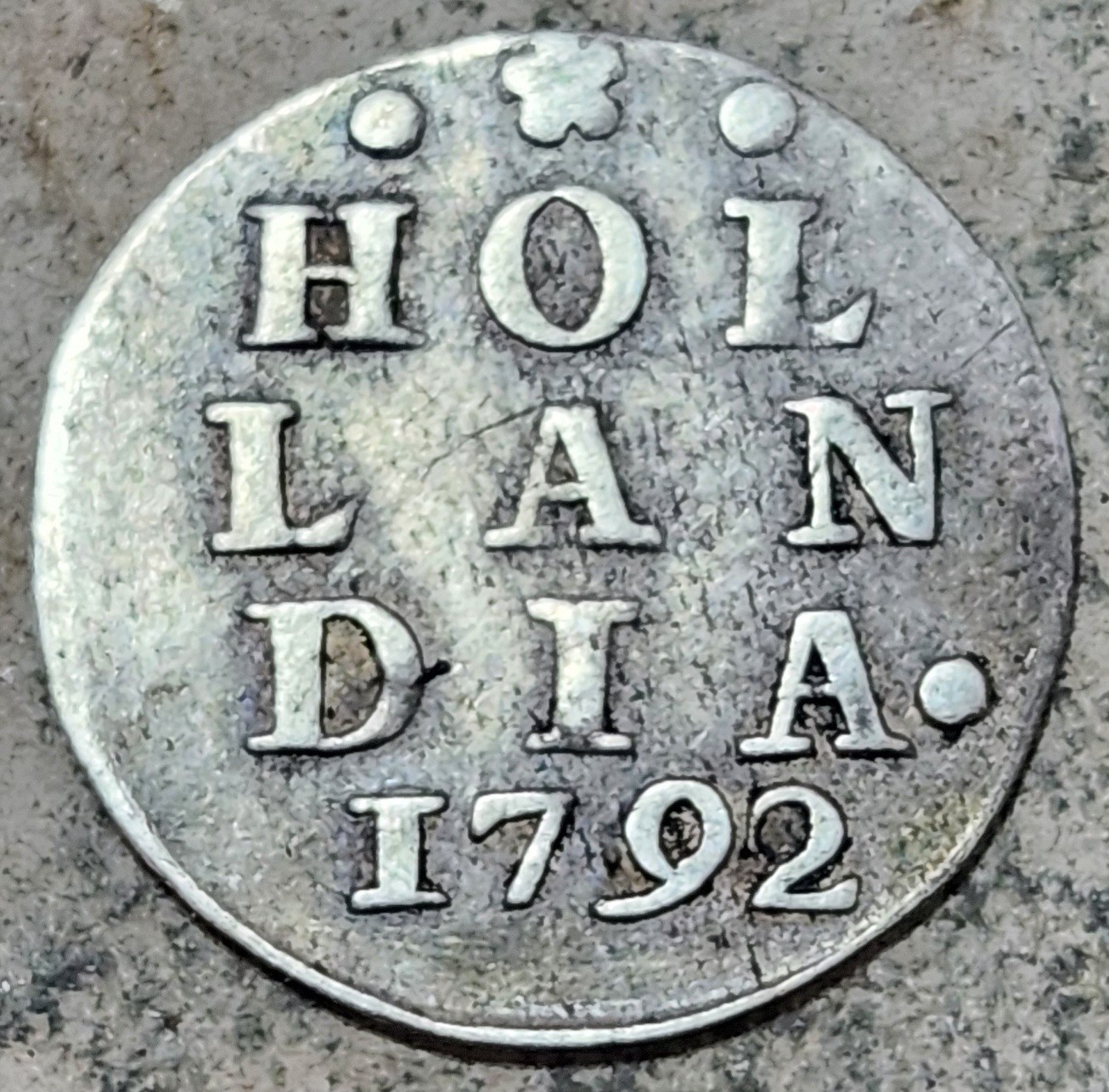 PROVINCE OF HOLLAND / TWO (2) STUIVERS COIN 1792 (SILVER / .583 / 1.62 g)