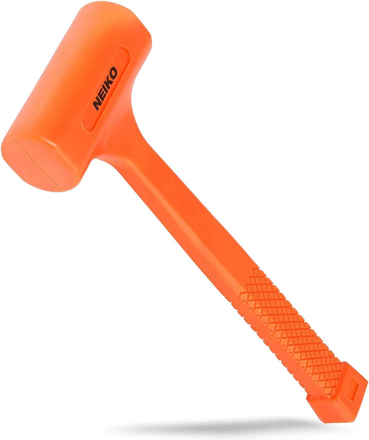 NEIKO 02847A 2 LB Dead Blow Hammer, Neon Orange | Unibody Molded | Checkered Gri