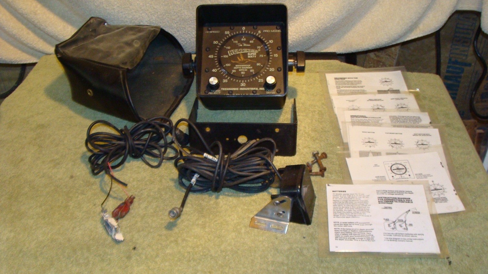 Vintage Hummingbird Super Sixty Depth Sounder Hi Speed Pro Model WPS60