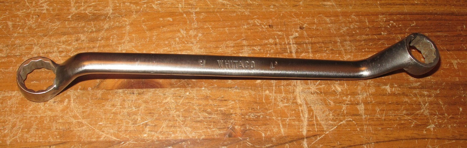 VINTAGE WHITACO OFFSET BOX 15/16" & 1" WRENCH CHROMIUM VANDIUM