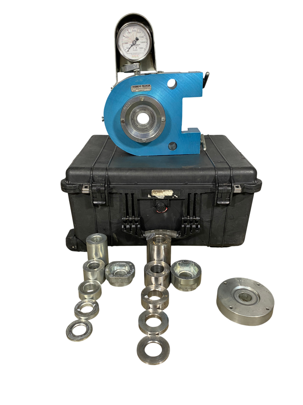Skidmore Wilhelm Model HS Bolt Tension Calibrator 170,000 LBS w/ Bushing Plates