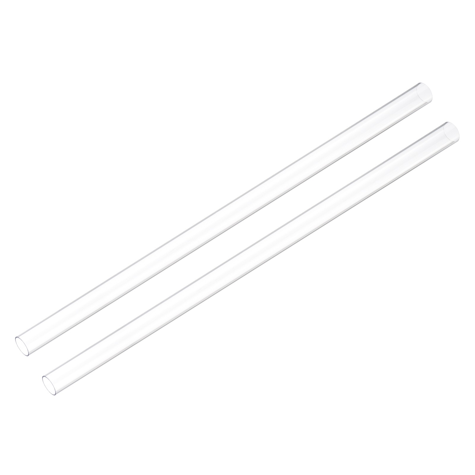 2pcs Rigid Clear Tubing 9mm(3/8") ID x 12mm(4/9") OD x 1Ft(305mm) Length