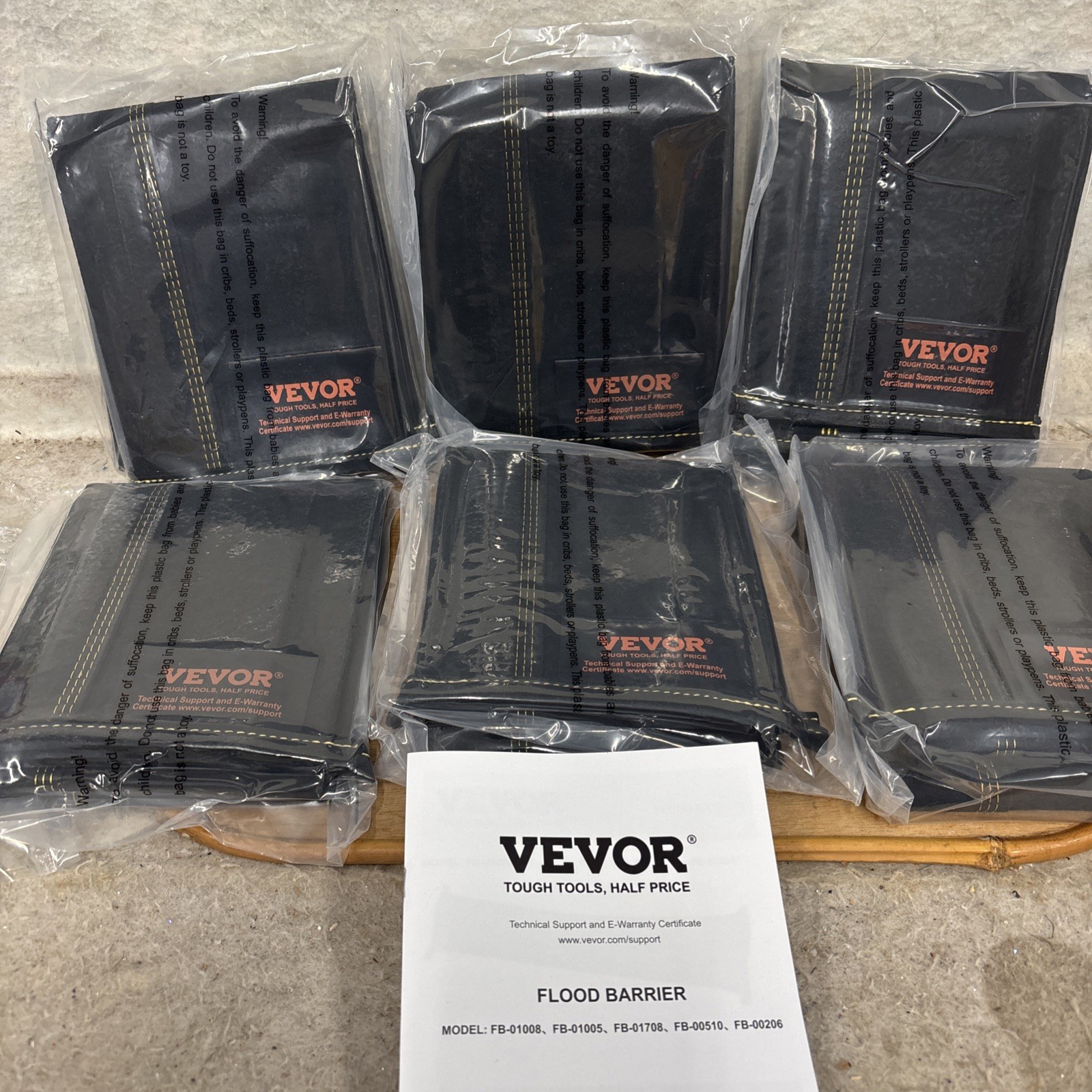 6 NEW FB-00510 VEVOR Flood Barrier Bags
