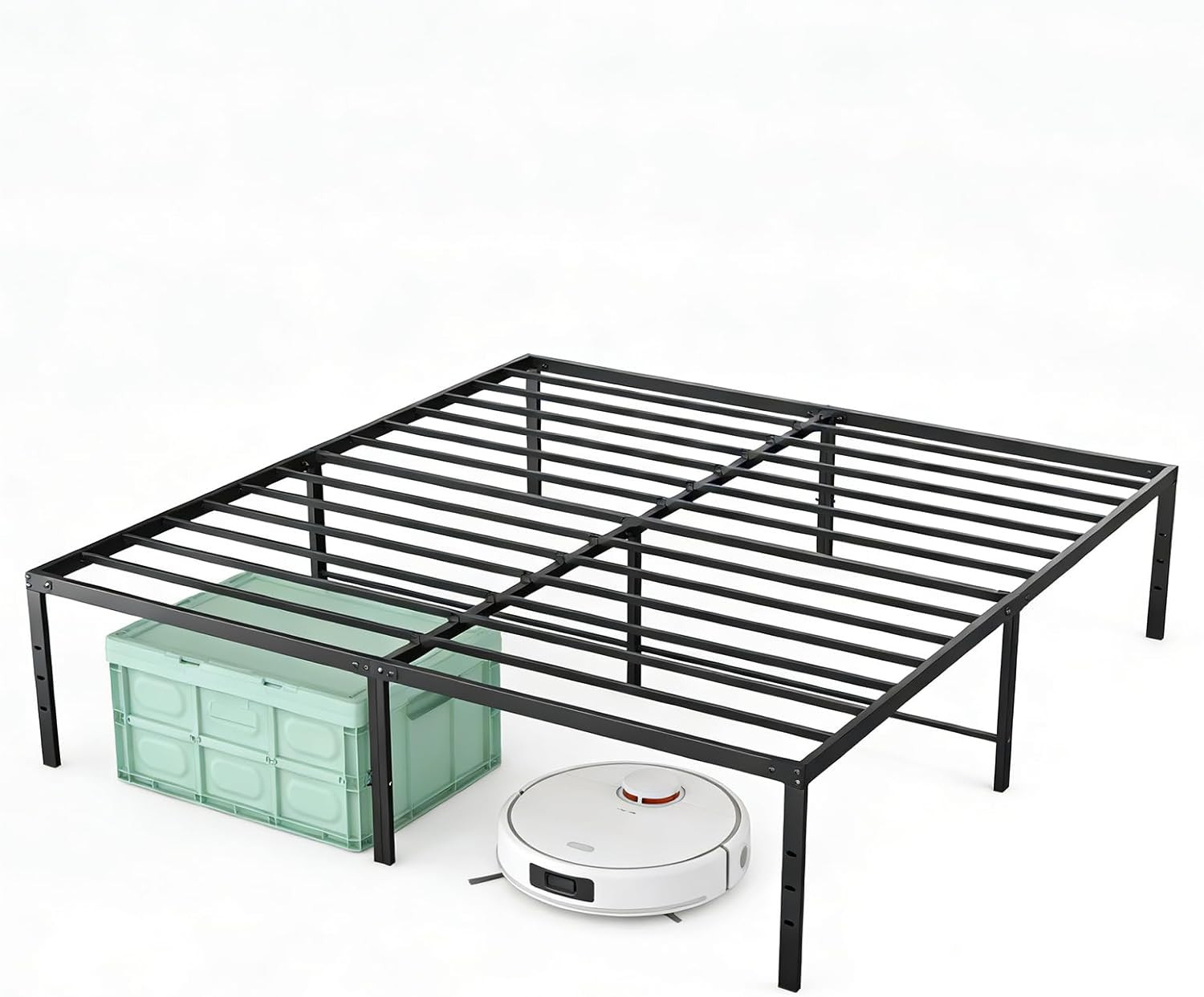 Full Bed Frame, Heavy Duty Sturdy 16 Inch Metal Platform Bed Frames, Enhanced St