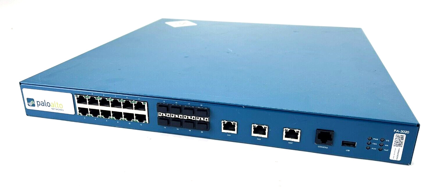 Palo Alto Networks Enterprise PA-3020 20-Port Firewall Security Appliance (HD)
