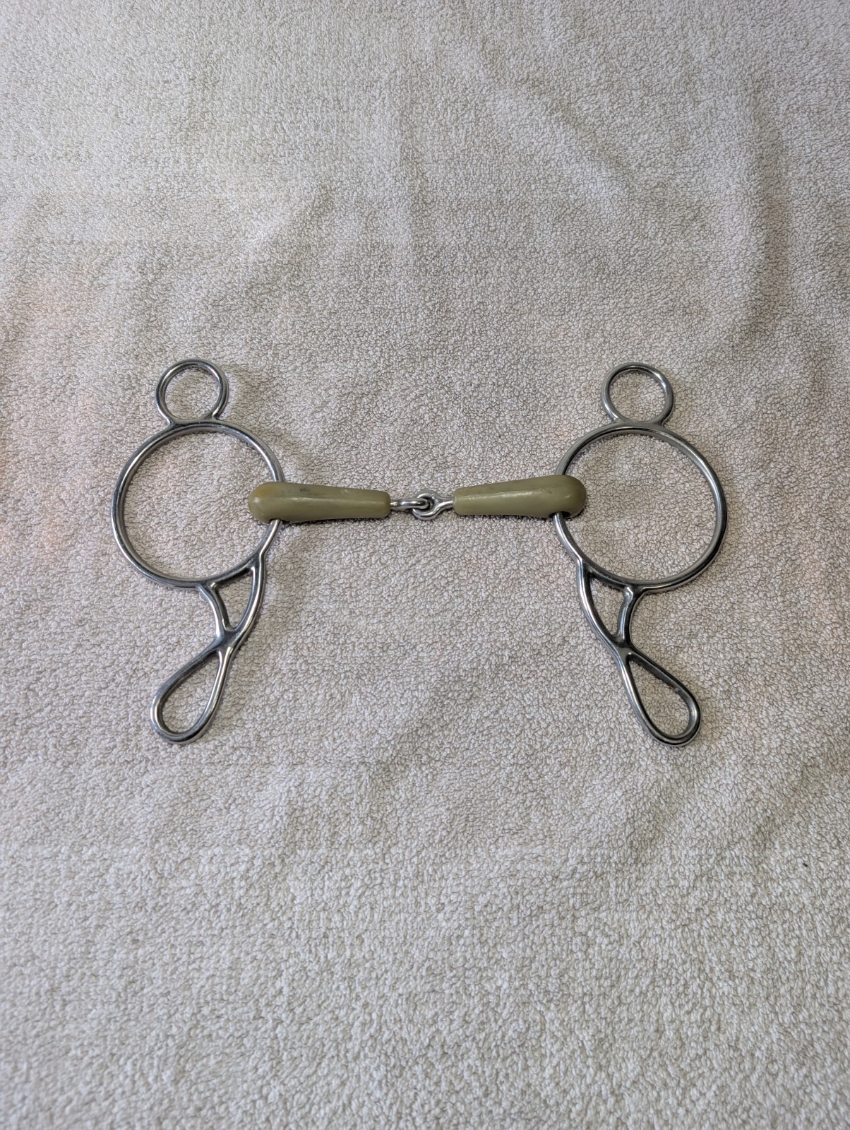 Equestrian Tack Horse Bit Flexi Snaffle With Large Rings Soft Mouth Bit