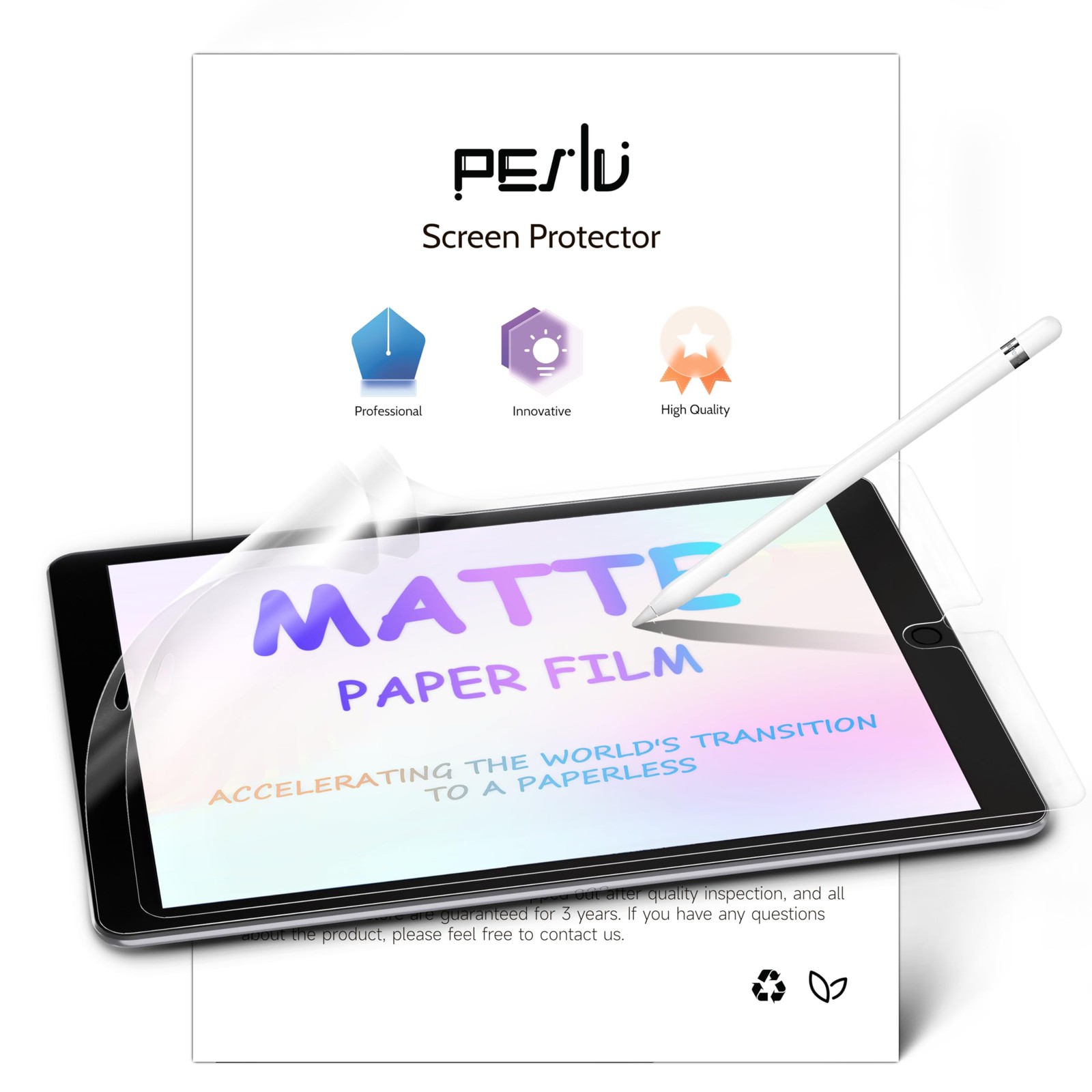 2 Pack Like Paper Screen Protector for iPad 9th/8th/7th 10.2''(iPad 7/8/9th