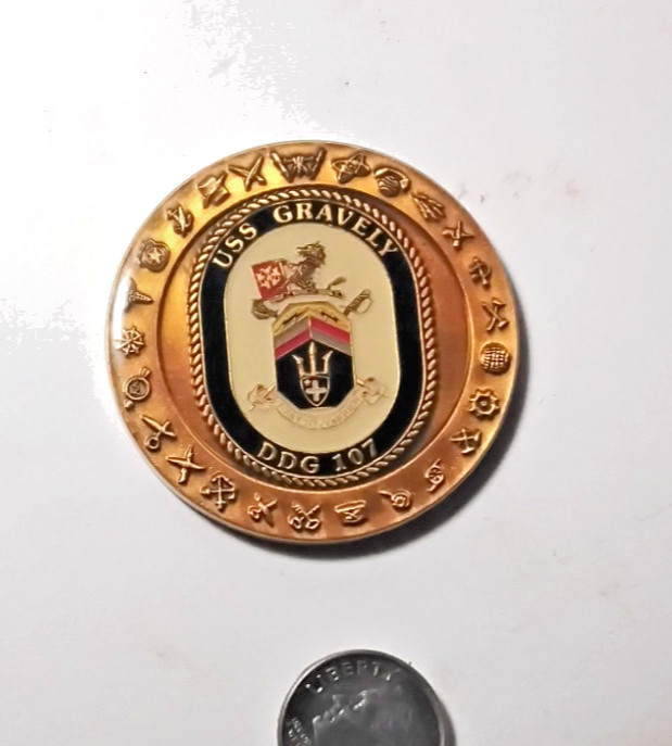 Beautiful City of Wilmington, N.C. U.S.S. Gravely challenge coin $12.00