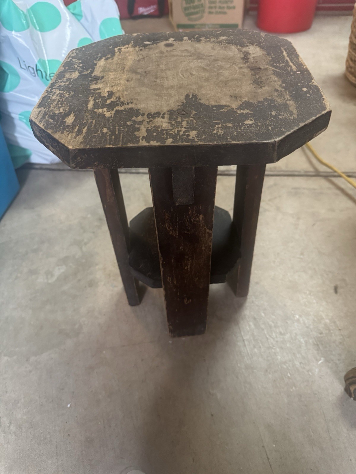 Vintage Antique wooden milking stool