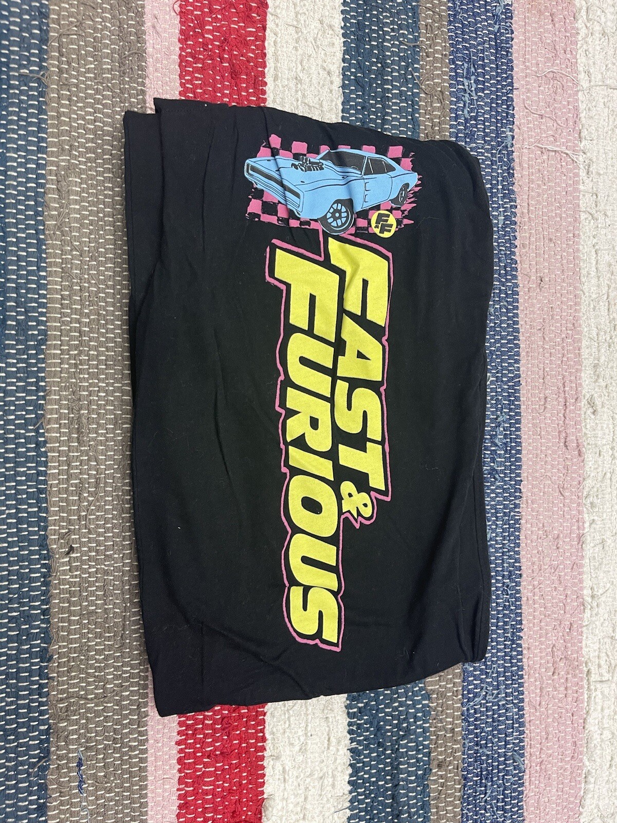 RARE HTF Mens Medium Solid Black Fast Furious Loungewear Sweatpants Drawstring