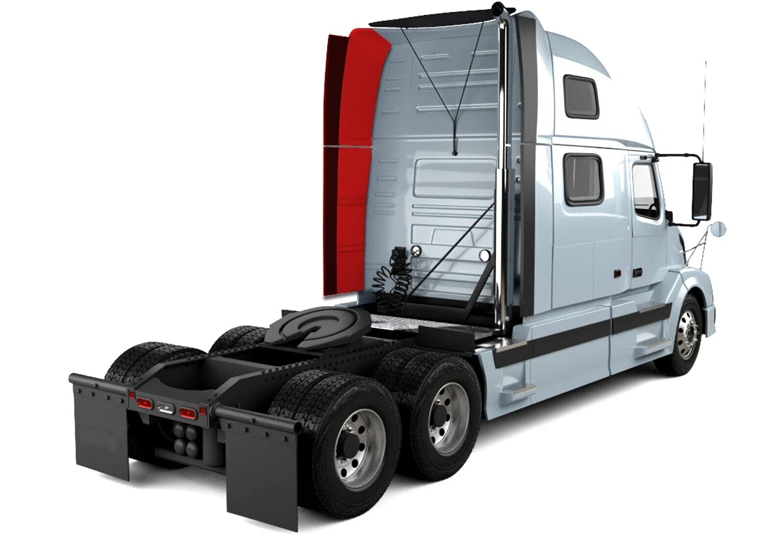 Compatible with Volvo VNL 2004-2017 Lower Upper Cab Cabin Wind Fairings Left