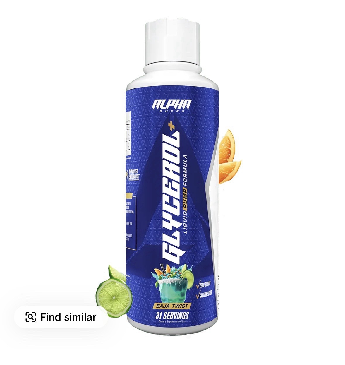 Alpha Supps Glycerol Liquid Pump Supplement Increase Hydration & Muscle Volume