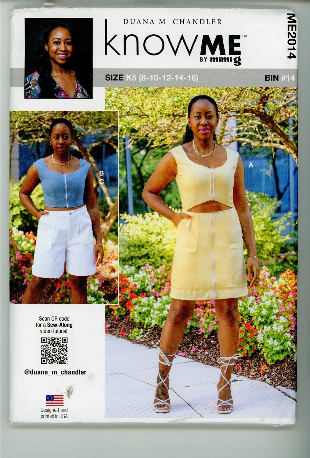 KNOW ME SEW PATTERN # ME2014 SIZE K5 (8-16) MISSES DRESS, TOP & SHORTS