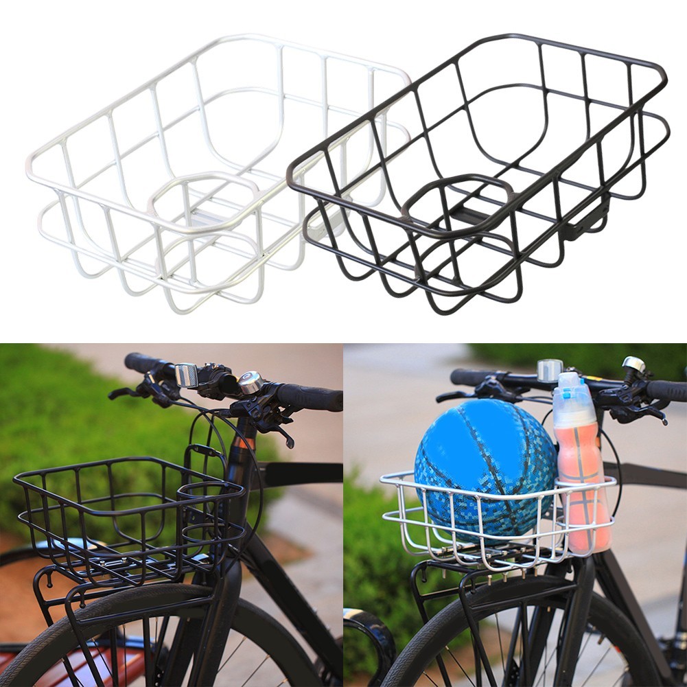 Compact Front Bicycle Basket with Water Bottle Holder Lightweight Design