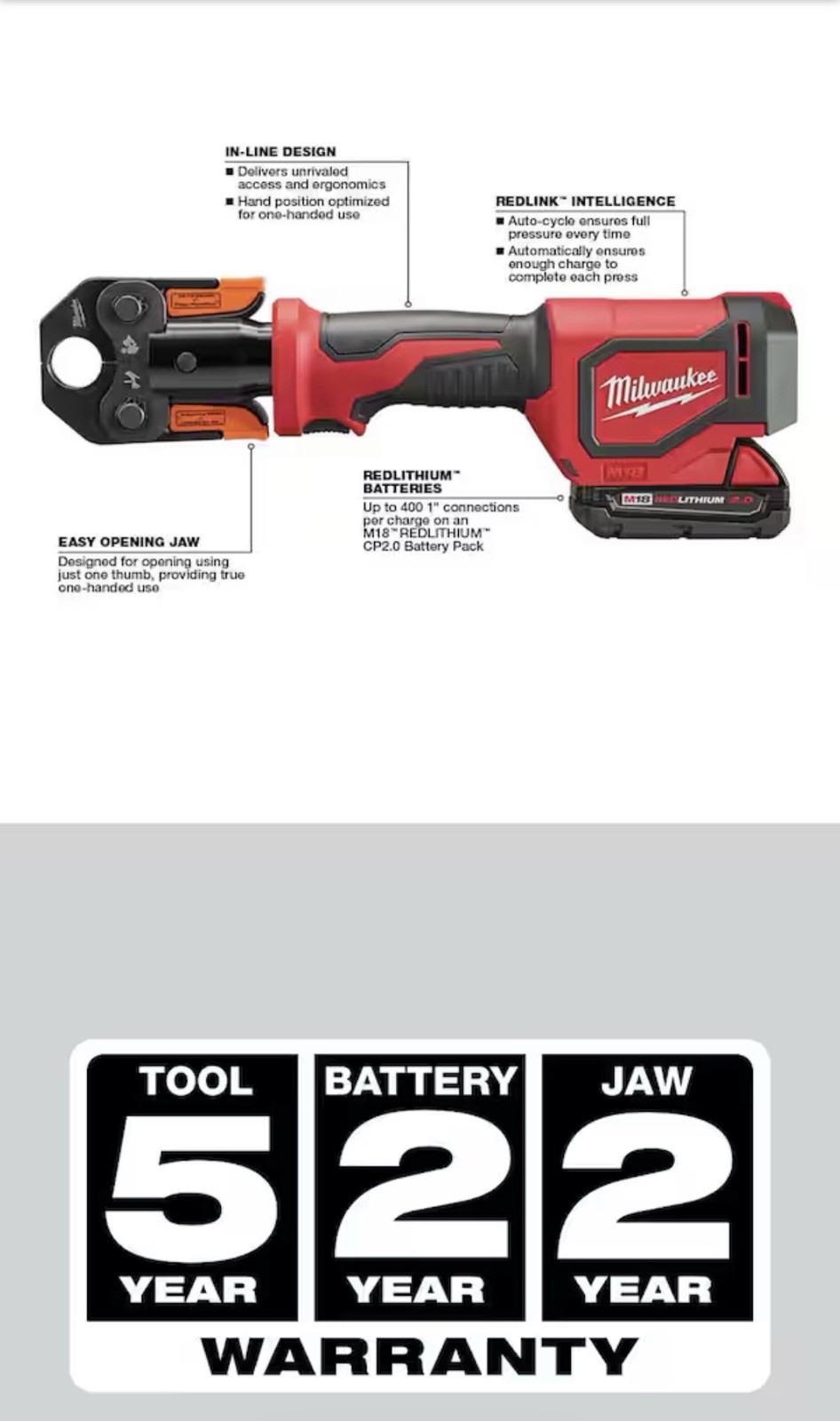 Milwaukee 2674-22P M18 Short Throw Press Tool Kit
