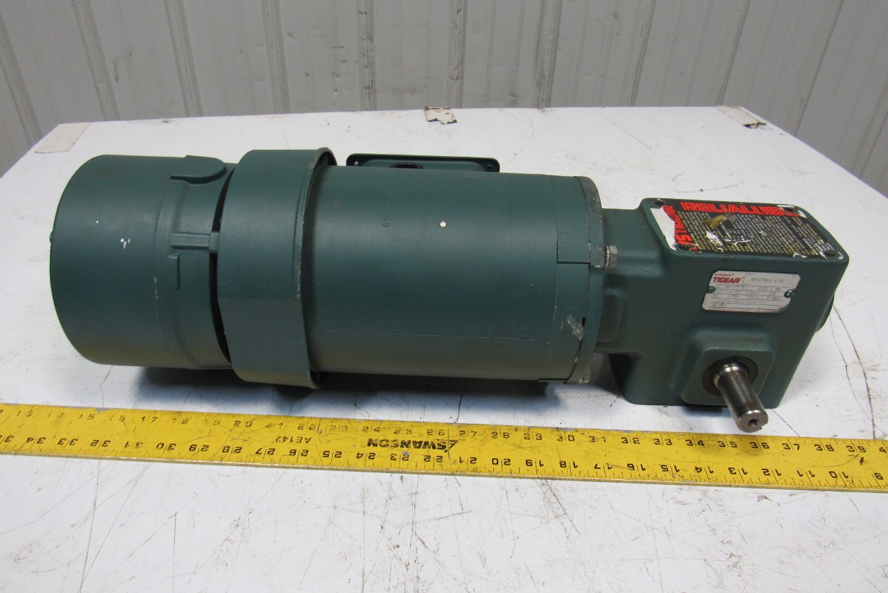 Reliance P56H3439U 5:1 Ratio 1Hp 3Ph 208-230/460-480V 60Hz Gear Motor W/Brake