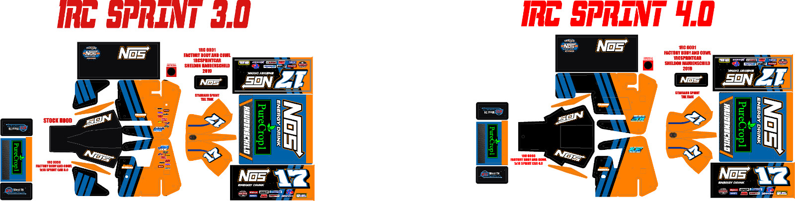 1RC SPRINT WRAP SHELDON HAUDENSCHILD 2019 THEME WRAP KIT