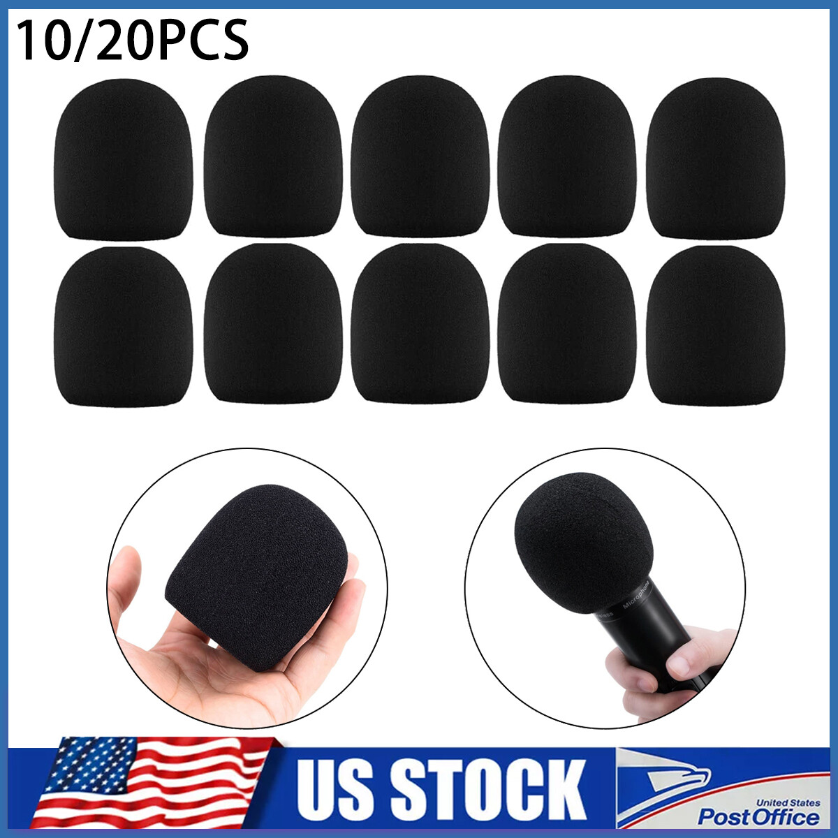 10/20Pcs Thick Handheld Stage Microphone Windscreen Foam Cover Karaoke
