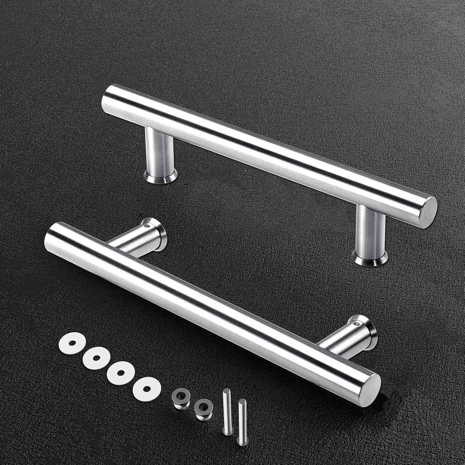 2 Pack EaseLife 12" Stainless Steel Double Sided Push Pull Door Handle,