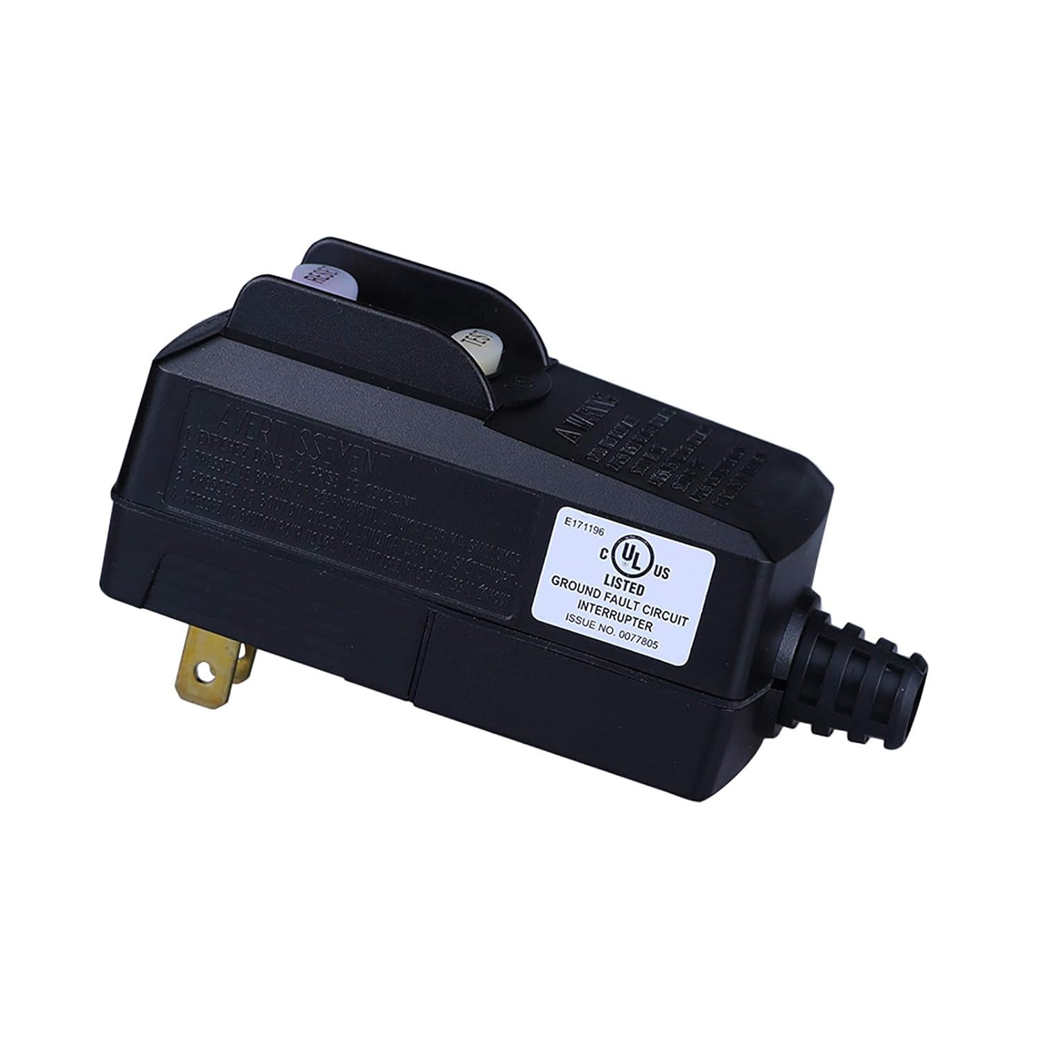 GFCI Replacement Plug, 15 Amp Waterproof Cord End for Pool Pump and Washers